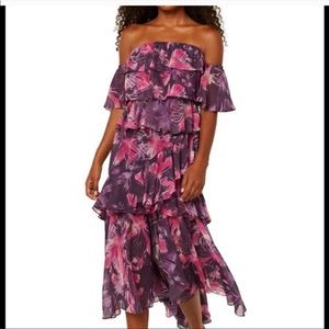 Misa Los Angeles Off Shoulder Floral Dress
